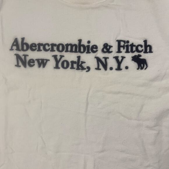 Abercrombie & Fitch Men’s XXL White Graphic Tee New York Soft AF Cotton T-Shirt - Picture 2 of 8